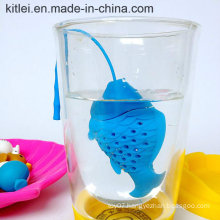 2016 Hot Sale Silicone Cute Fish Fishing Shape Tea Leaf Herbal Strainer Filter Infuser